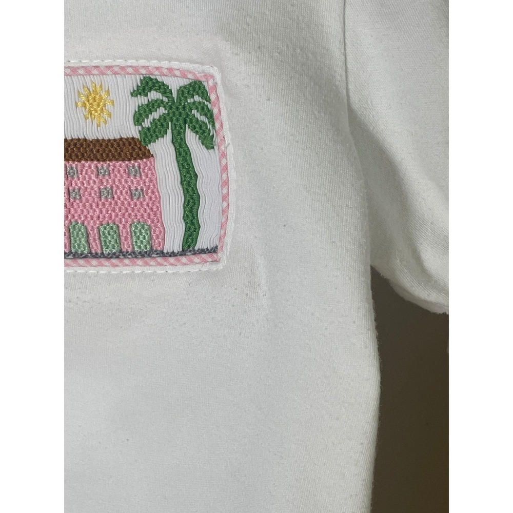 White Smocked Shirt Girls 4T Rainbow Row Charleston Boutique Coastal 100% Cotton - Picture 5 of 8